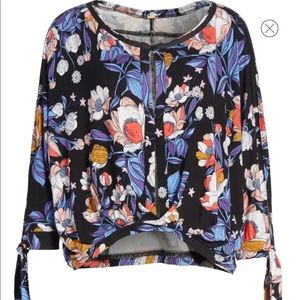 Free People Keeping On Floral Top In a Multitude of Colors EUC
